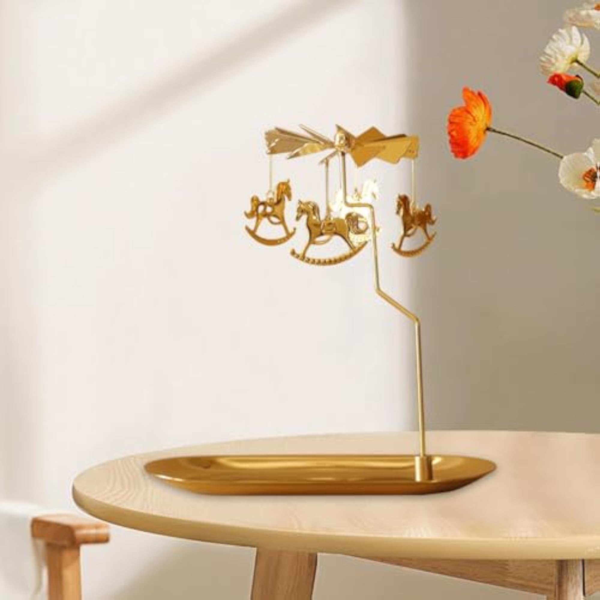 Rotary Candle Holder with Tray for Anniversary